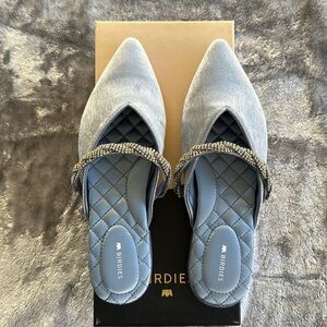 Birdies The Swan Bluebell Crystal Bracelet Slides Brand New Size 8